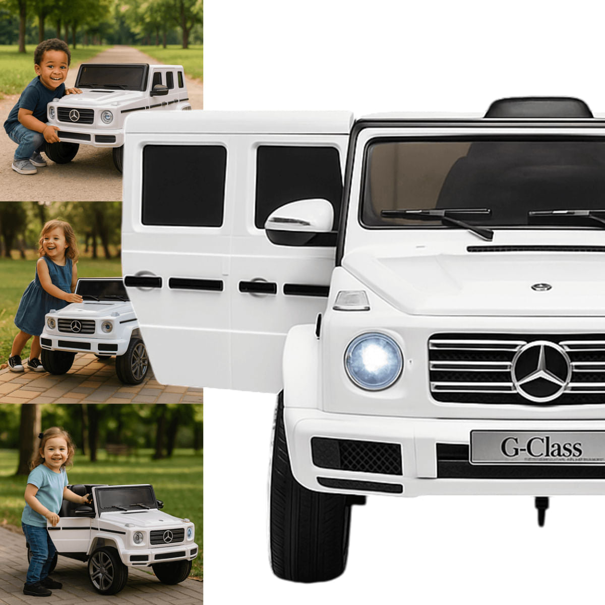 CARRINHO ELETRICO INFANTIL - 12V BRANCO