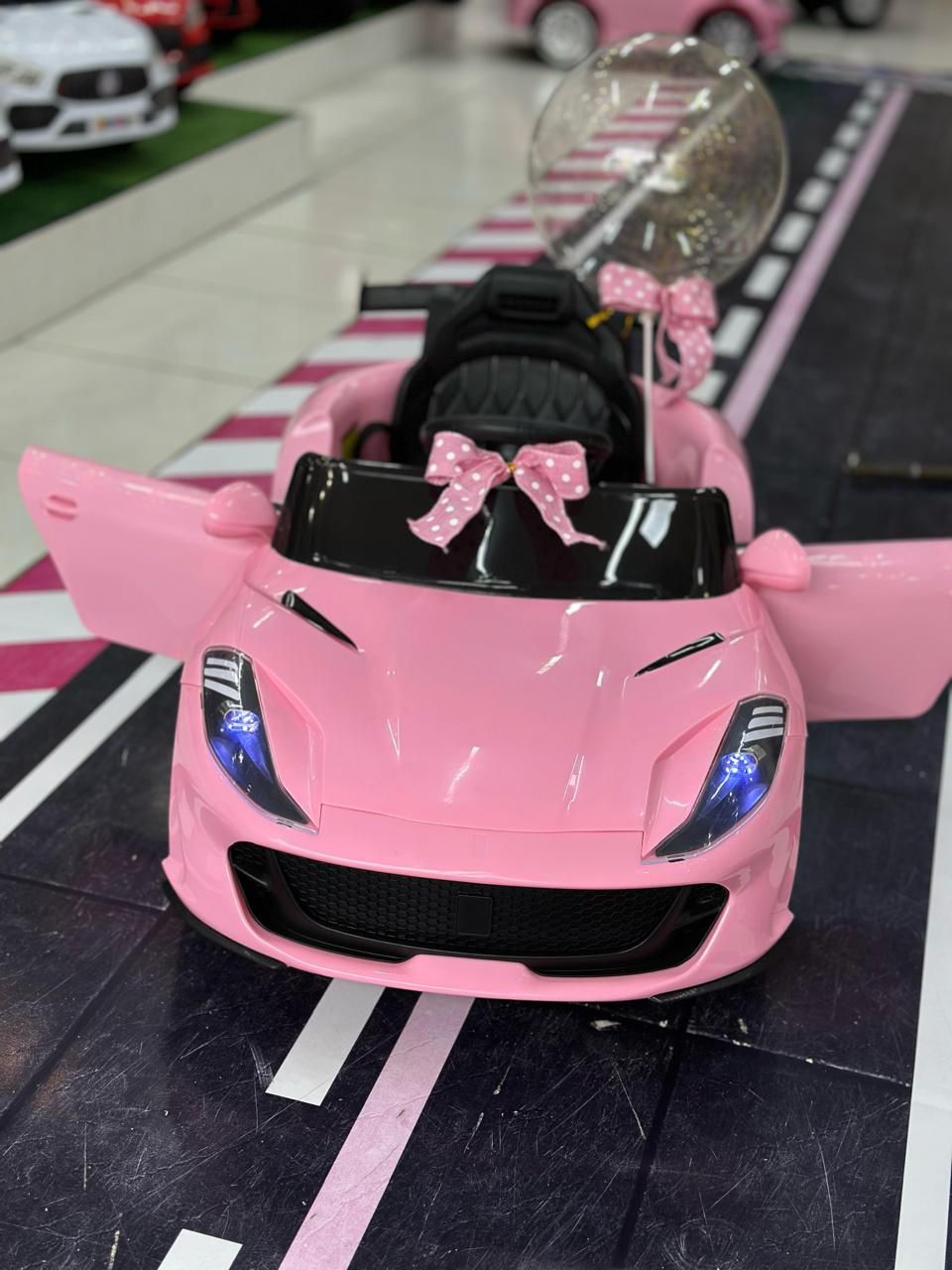 CARRO ELÉTRICO ROSA CLARO PARA MENINAS