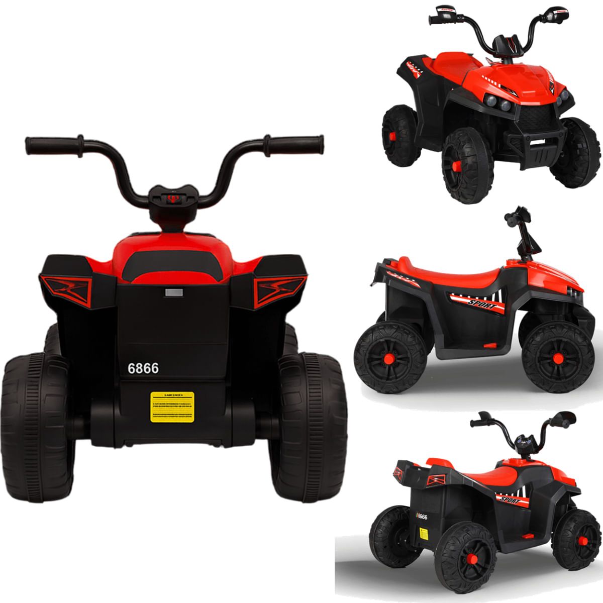 QUADRICICLO ELÉTRICO - 12V VERMELHO