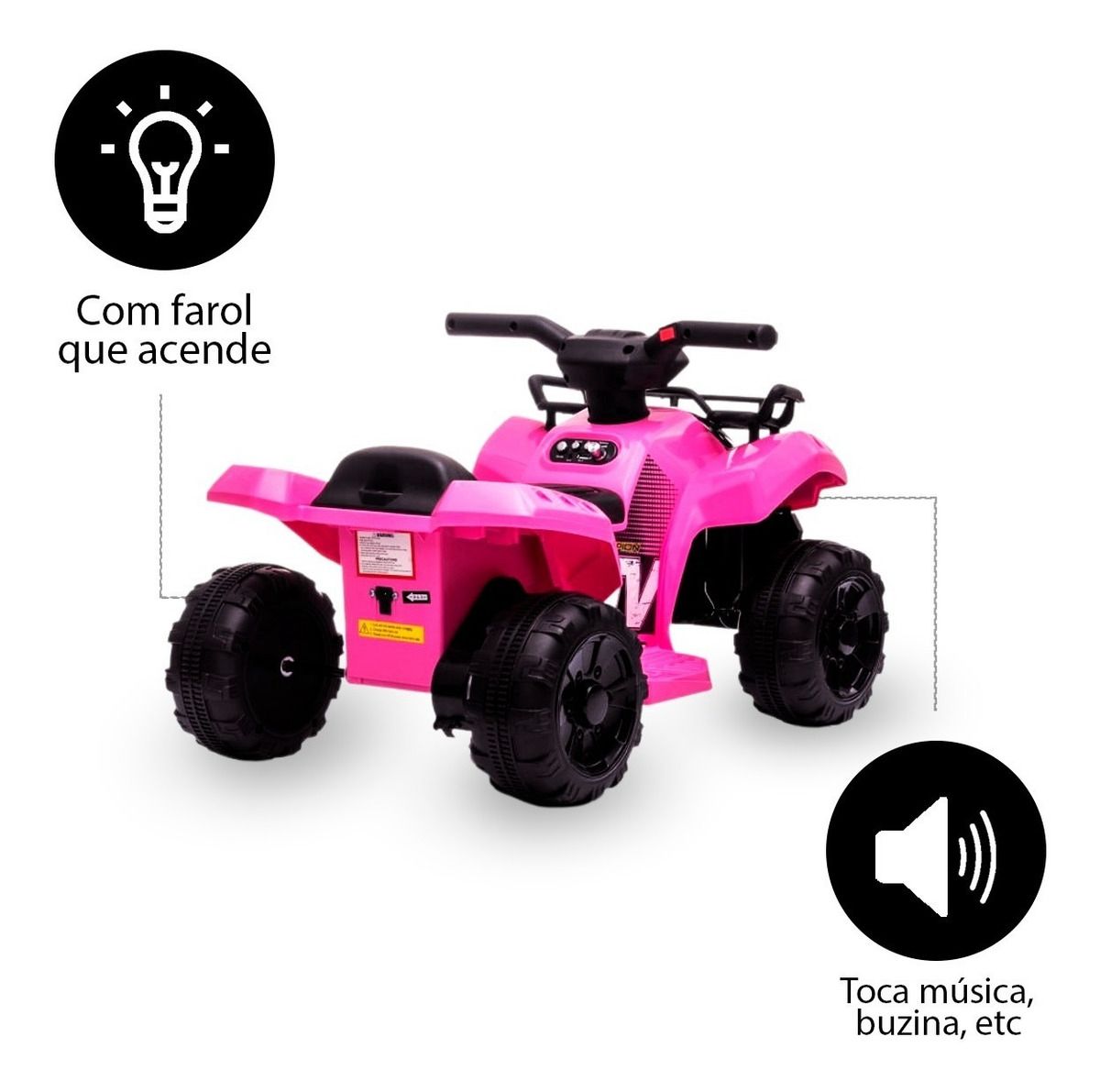 MINI QUADRICICLO ELETRICO - 6V ROSA