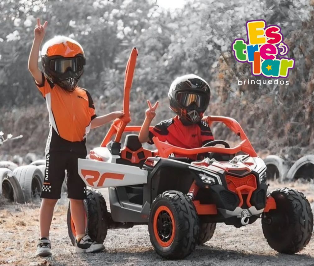JIPE/UTV ELÉTRICO INFANTIL - MAVERICK 24 V PREMIUM (LARANJA)
