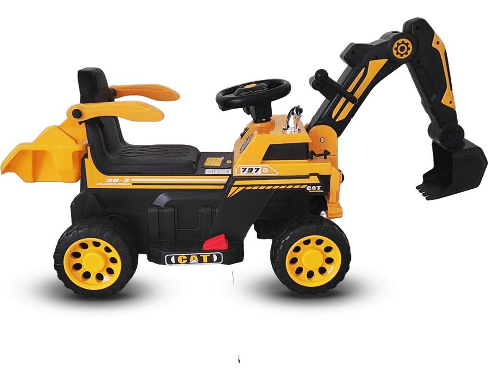 TRATOR - EXCAVOR INFANTIL 6V AMARELO