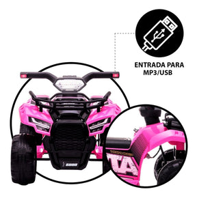 MINI QUADRICICLO ELETRICO - 6V ROSA