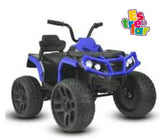 QUADRICICLO ELÉTRICO INFANTIL -  24V AZUL (BANCO DE COURO + PNEU EVA)