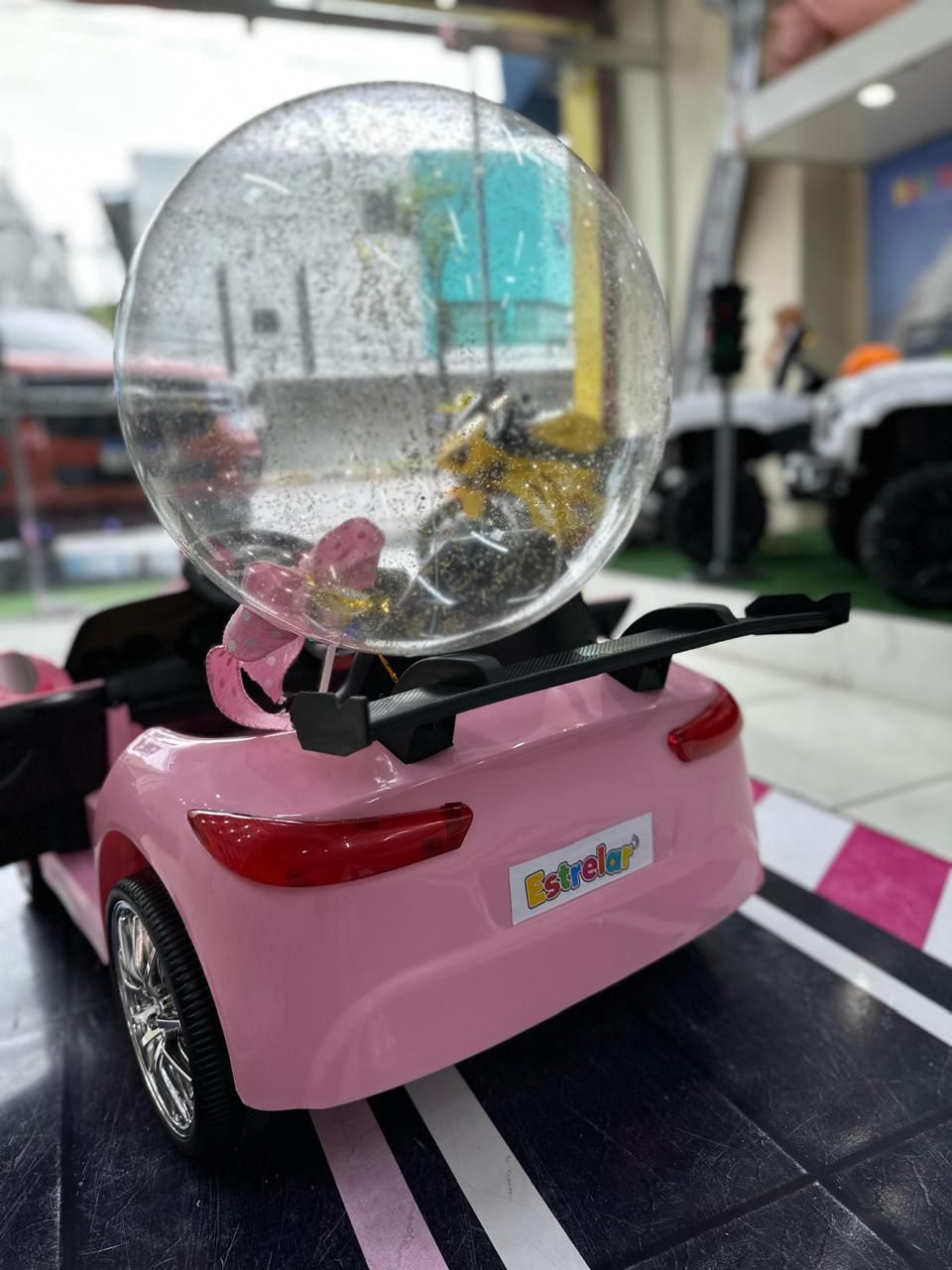 CARRO ELÉTRICO ROSA CLARO PARA MENINAS