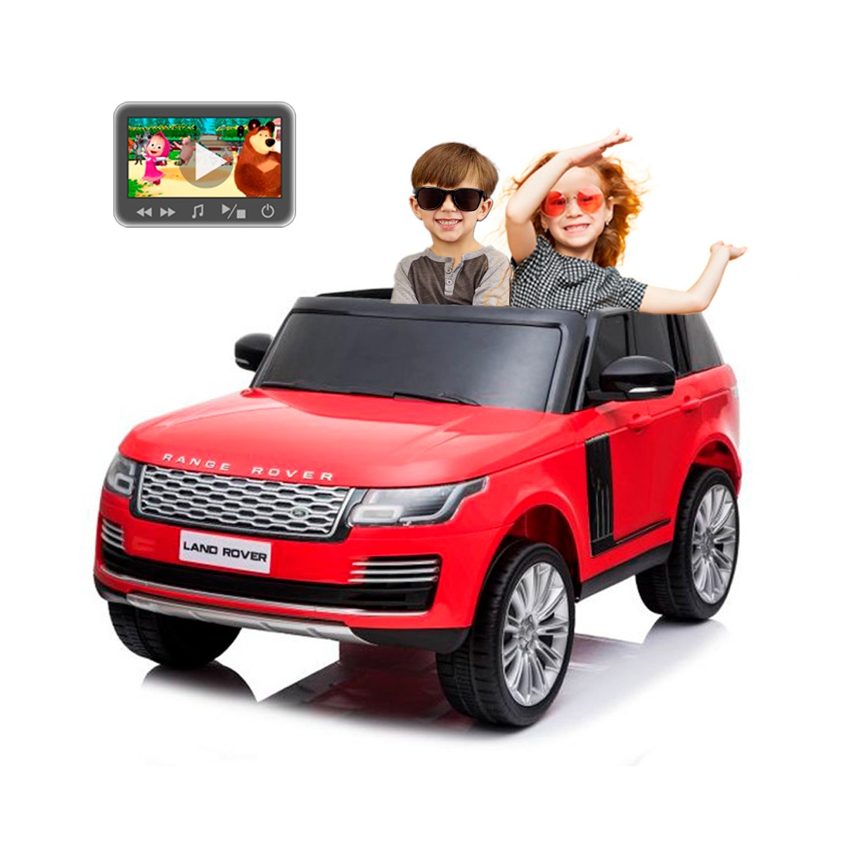 CARRO ELÉTRICO PARA CRIANÇAS - LAND ROVER 12 V - VERMELHA