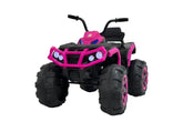 QUADRICICLO ELÉTRICO INFANTIL - 24V ROSA (BANCO DE COURO + PNEU EVA)