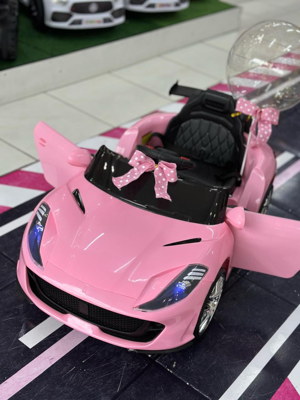 CARRO ELÉTRICO ROSA CLARO PARA MENINAS