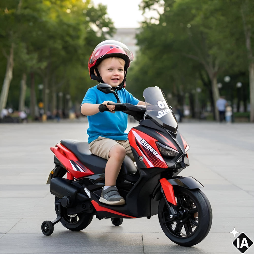 MOTO SCOOTER ELÉTRICA PARA CRIANÇAS 12V VERMELHO